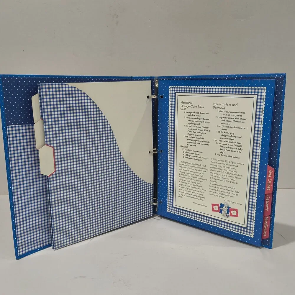Pillsbury Doughboy Deluxe Recipe Keeper 3 Ring Binder with Cards Dividers